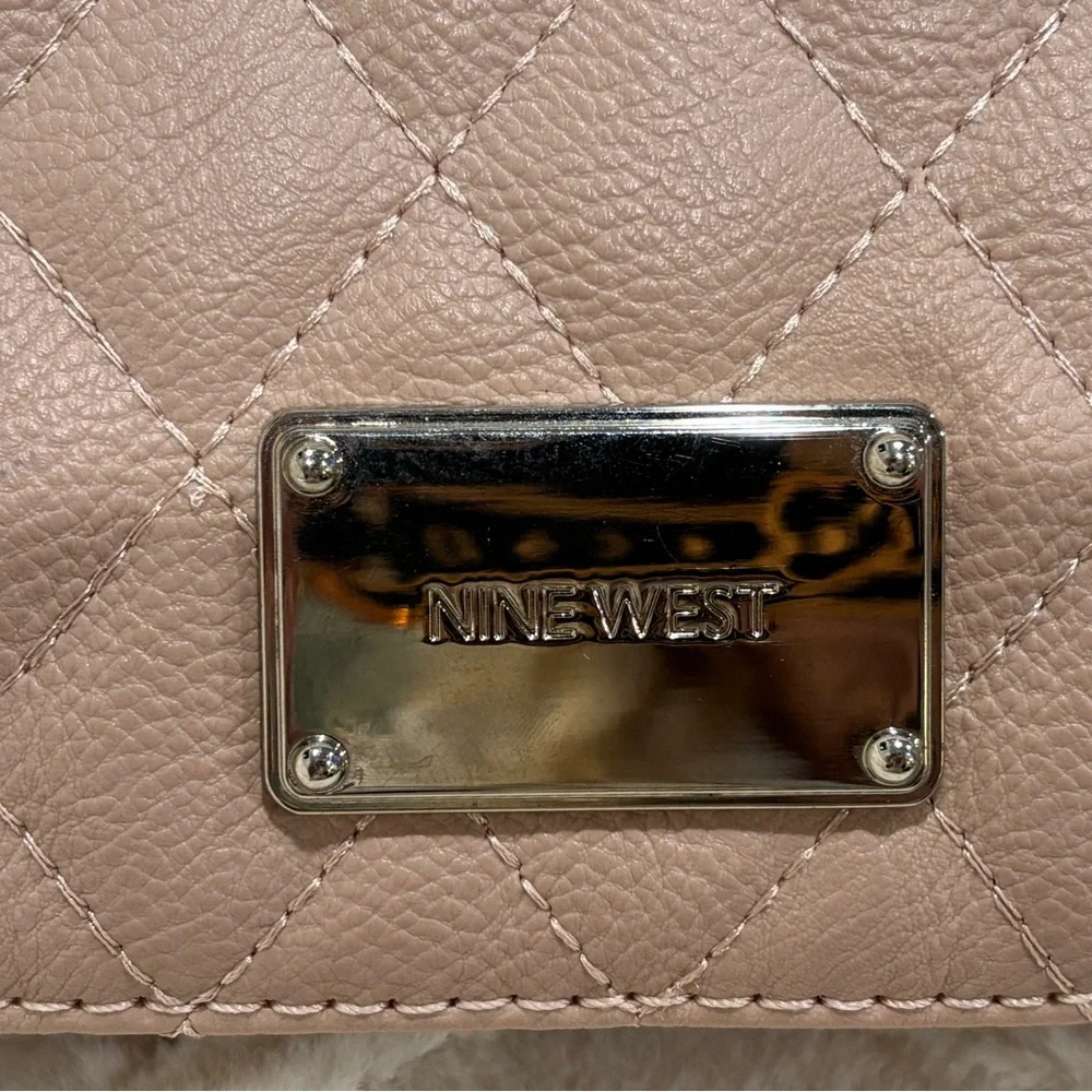 Nine West Quilted Dusty Pink Crossbody Bag